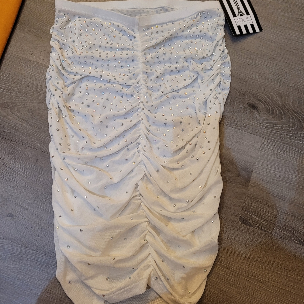Crystal Rouched Tube Top